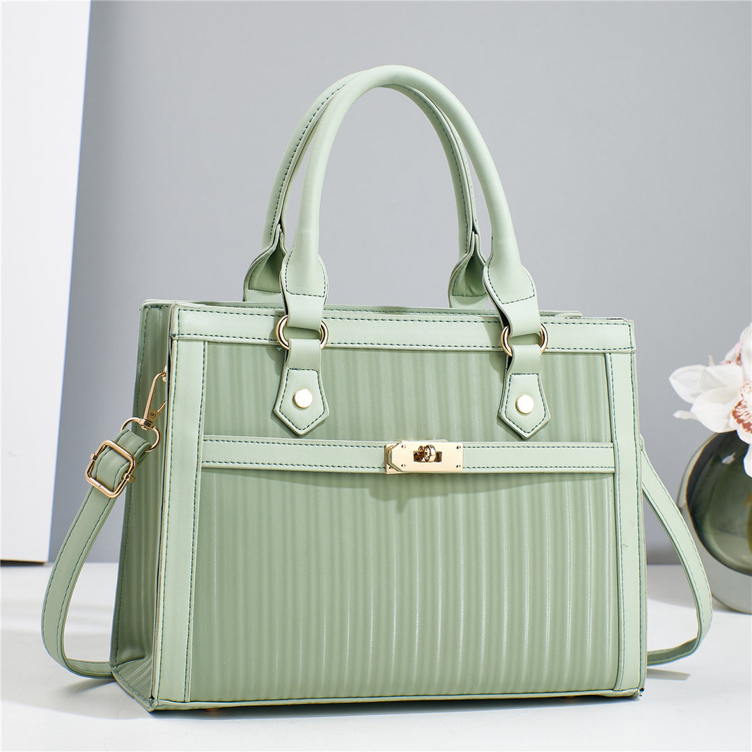 Damen elegante Handtasche mit Rippstruktur und abnehmbarem Schultergurt Nord Taschen