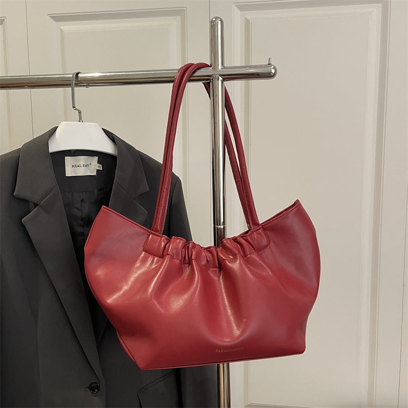 Damen elegante Handtasche mit raffiniertem Falten-Design Nord Taschen