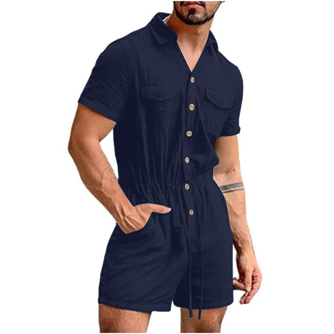 Herren Kurzoverall mit lNord Taschenhaftem Blumenmuster Nord Taschen