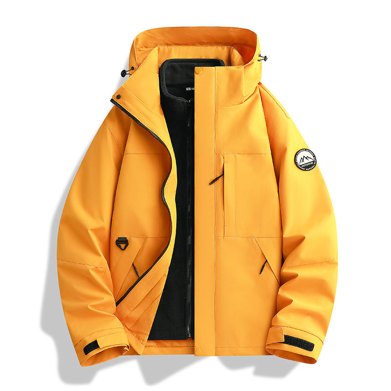 Damen Wasserabweisender Parka mit abnehmbarer Fleece-Innenjacke und Kapuze Nord Taschen