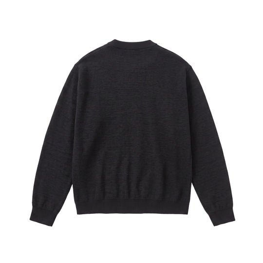 Herren Feiner Rundhals‑Sweatpullover aus Terry‑Frottee mit geripptem Saum Nord Taschen