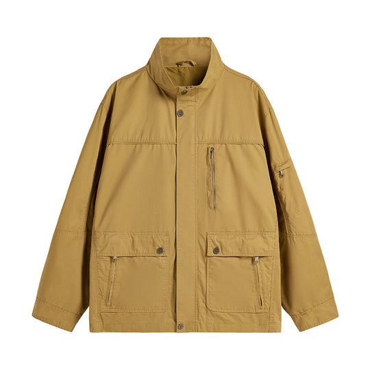 Herren leichte Outdoor-Utility Jacke mit Stehkragen Nord Taschen