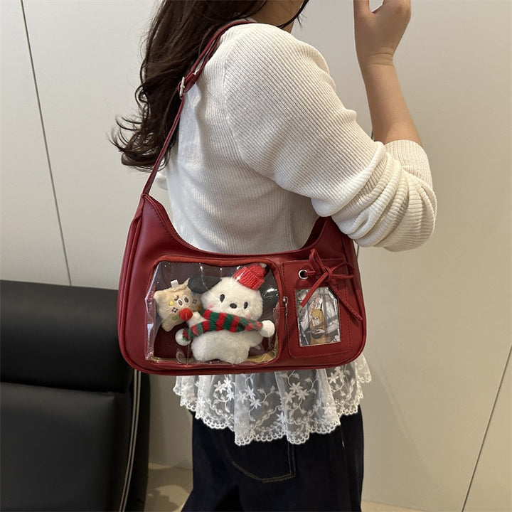 Damenhandtasche mit transparentem Fach von Nord Taschen