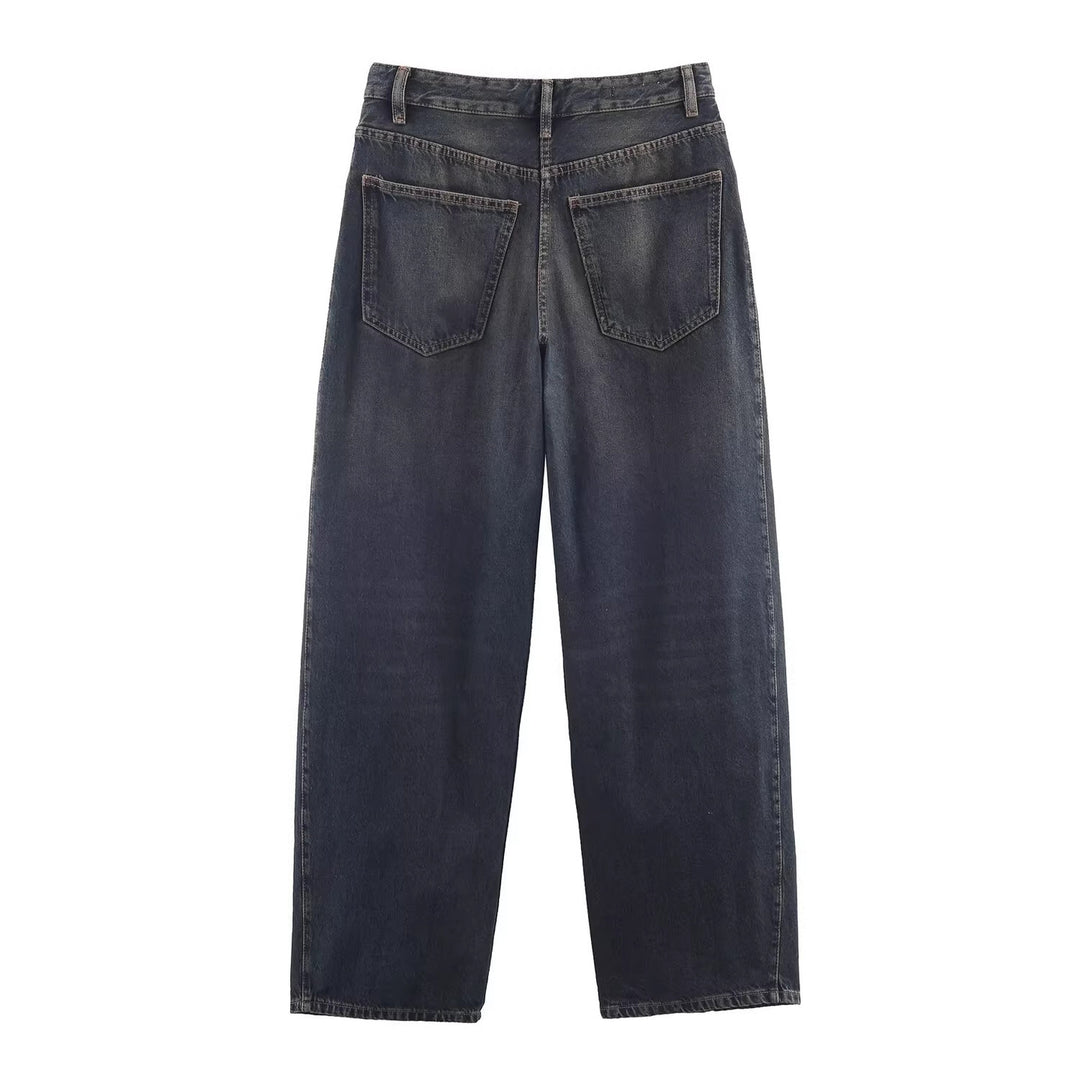 Damen Weite hochtaillierte Culotte-Hose mit Ziernaht, aufgesetzten Taschen und Bindegürtel Nord Taschen