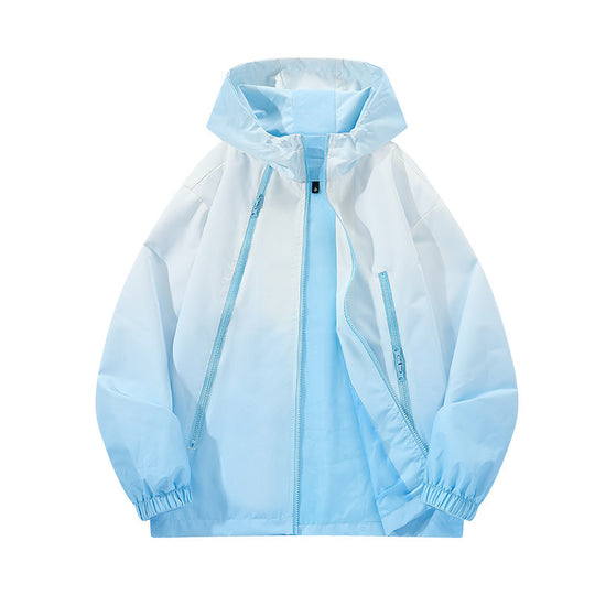 Herren Leichte Kapuzen-Windjacke mit asymmetrischen Reißverschlusstaschen und verstellbarem Saum Nord Taschen