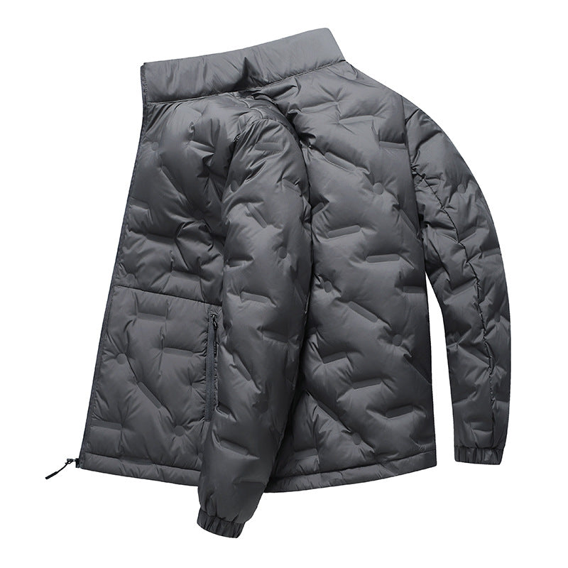 Herren Leichte gesteppte Thermojacke mit Stehkragen und Reißverschlusstaschen Nord Taschen
