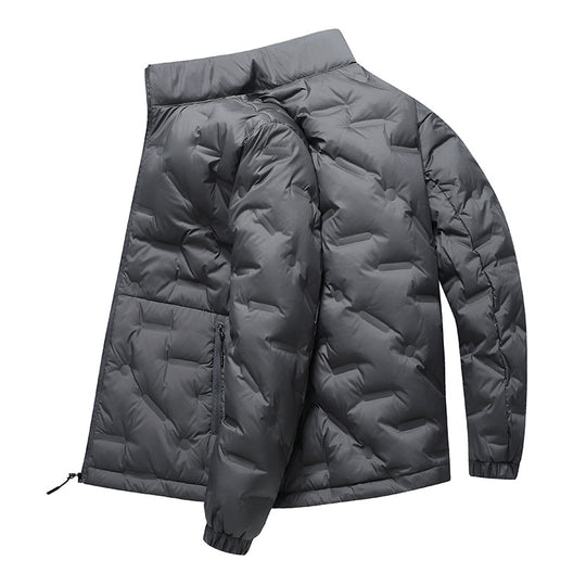Herren Leichte gesteppte Thermojacke mit Stehkragen und Reißverschlusstaschen Nord Taschen
