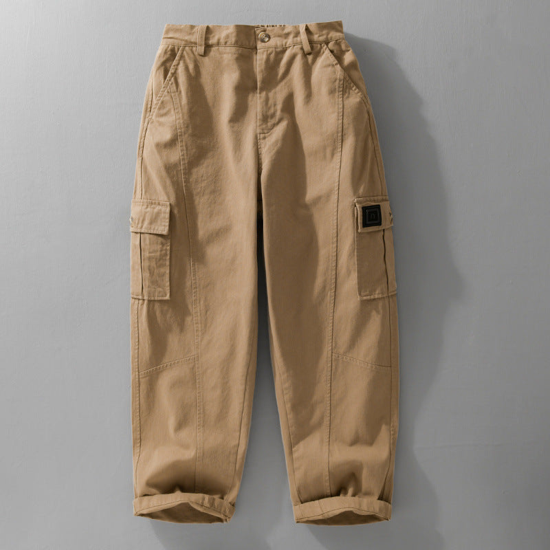 Herren Utility-Cargo-Hose aus Baumwoll-Twill mit aufgesetzten Beintaschen und relaxed Tapered Fit Nord Taschen