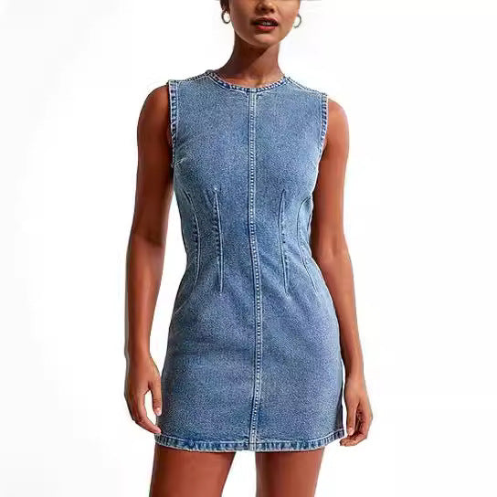 Damen Jeanskleid im modernen Schnitt mit nahtlosen Details  Nord Taschen