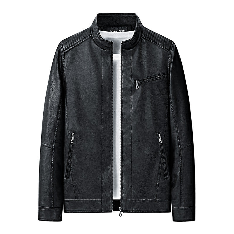 Herren modische Lederjacke mit Steppdetails Nord Taschen