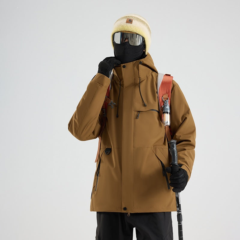 Herren Wasserdichte und atmungsaktive Ski‑ und Snowboardjacke mit Kapuze, Multi‑Taschen & Thermoversiegelung Nord Taschen