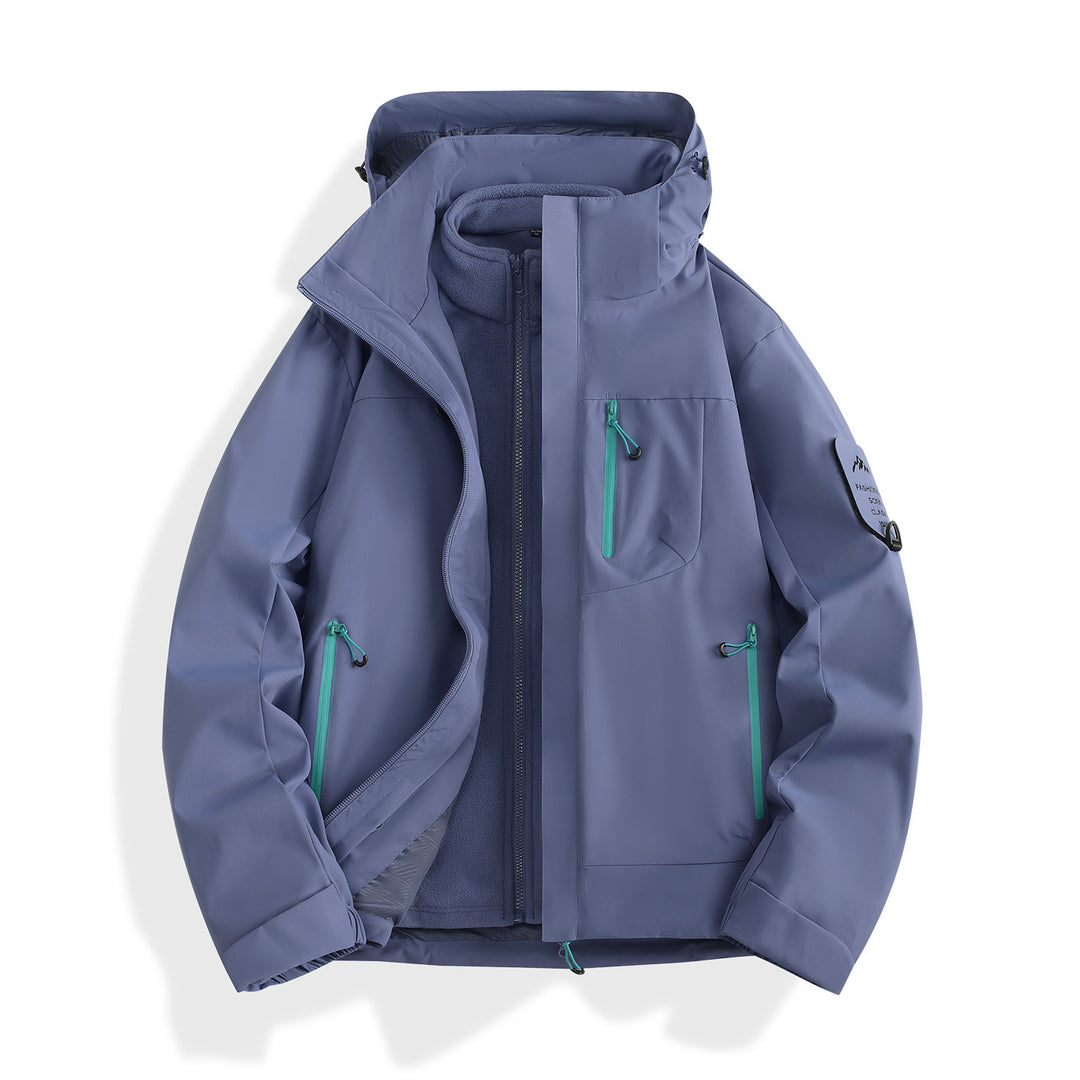 Damen zweilagige Softshell-Parka mit herausnehmbarem Fleecefutter und wasserdichten Reißverschlüssen Nord Taschen