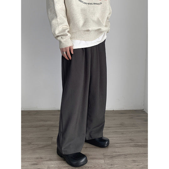 Damen Hochtaillierte weite Bundfalten-Hose mit geradem Bein Nord Taschen