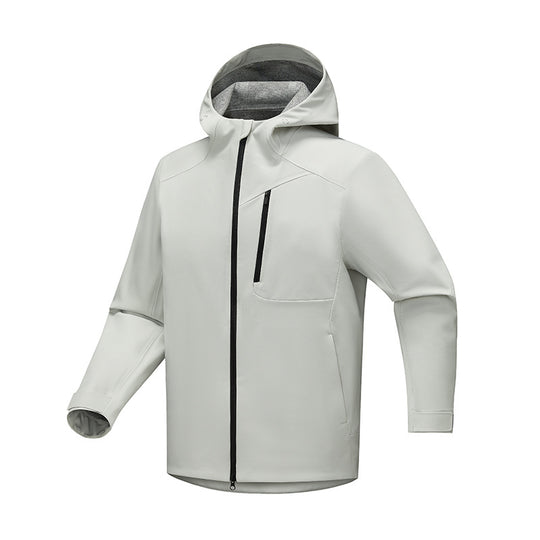 Herren Technische Softshell‑Regenjacke mit wasserdichter Membran, verschweißten Nähten & Kapuze Nord Taschen