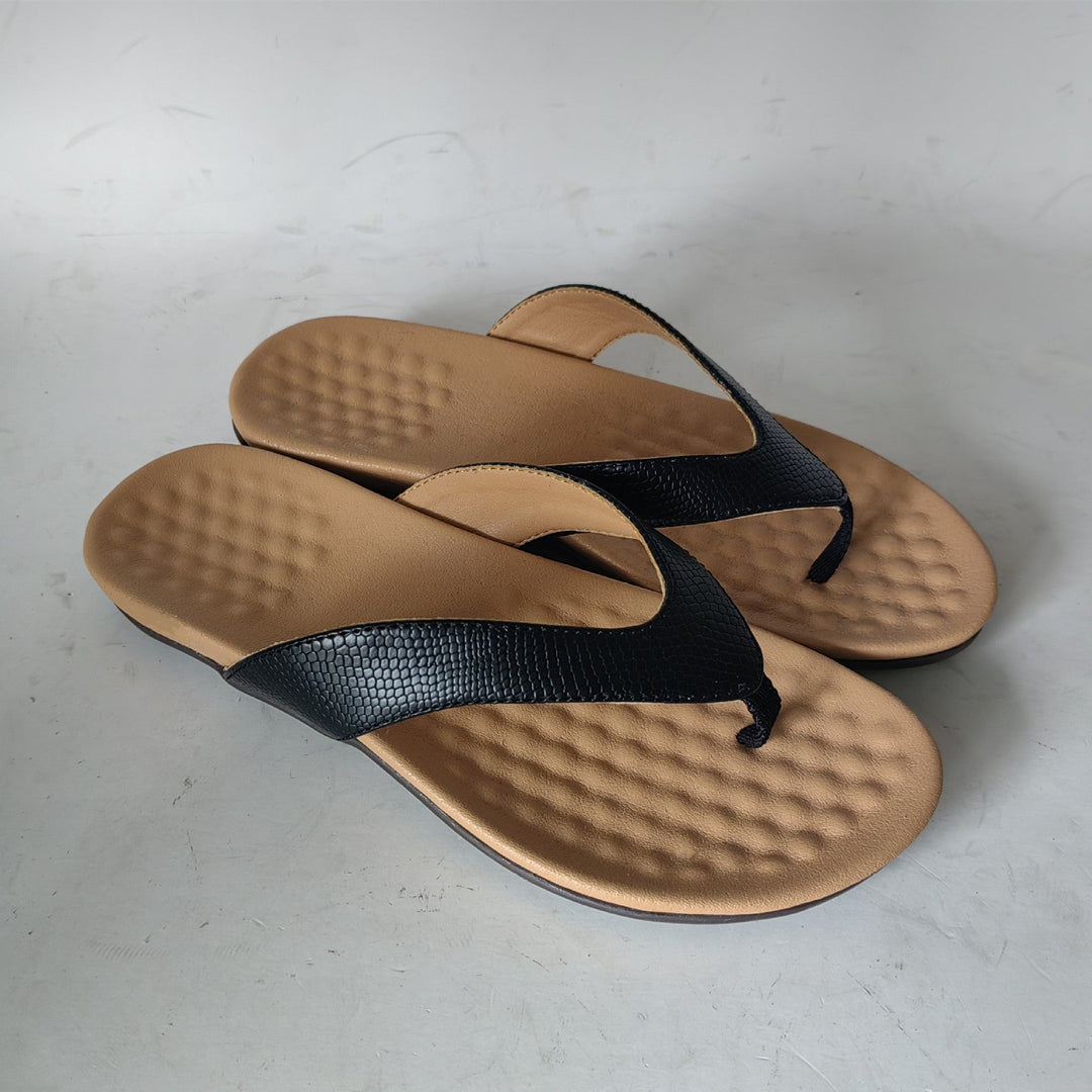 Damen Elegante Zehentrenner-Sandalen mit modischem Riemendesign