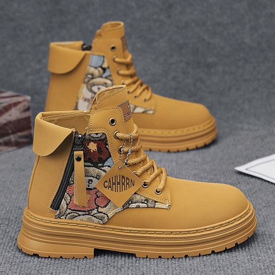 Damen modische Schnürboots mit seitlichem Reißverschluss und farbigen Akzenten Nord Taschen
