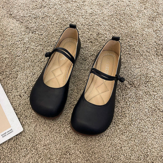Damen Bequeme und elegante Ballerinas mit verstellbarem Riemen und weicher Innensohle - Vittorelli