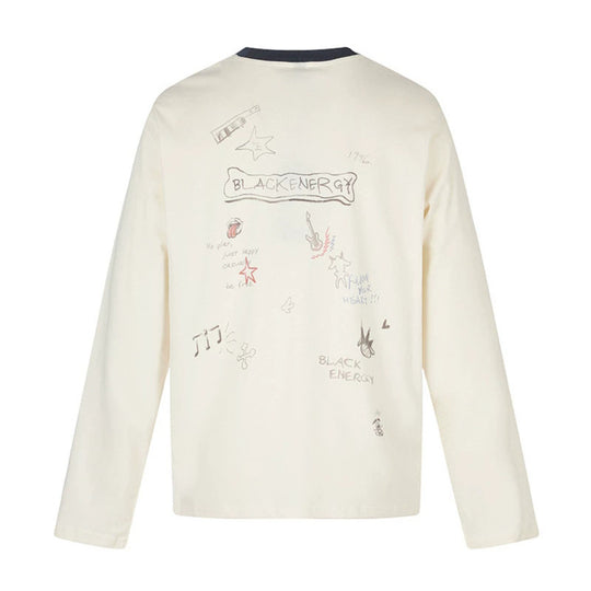 Damen Langarmshirt mit Comic-Gitarrenprint, Glitzerdetail und Kontrastkragen Nord Taschen