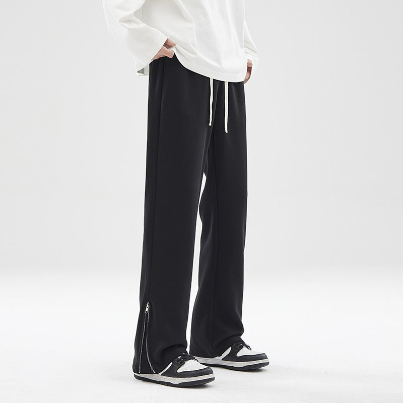 Herren weite Sweatpant mit Saum-Reißverschluss und Tunnelzug Nord Taschen