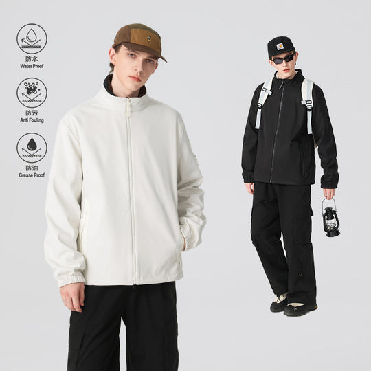 Unisex Leichte Softshell-Jacke mit Stehkragen, durchgehendem Reißverschluss und Ärmeltasche Nord Taschen