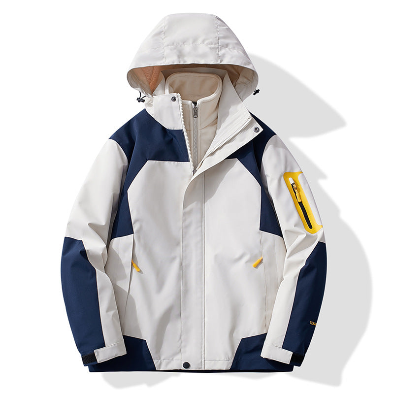 Damen Multifunktionale Trekking-Softshelljacke mit herausnehmbarer Fleece‑Innenlage und Kapuze Nord Taschen