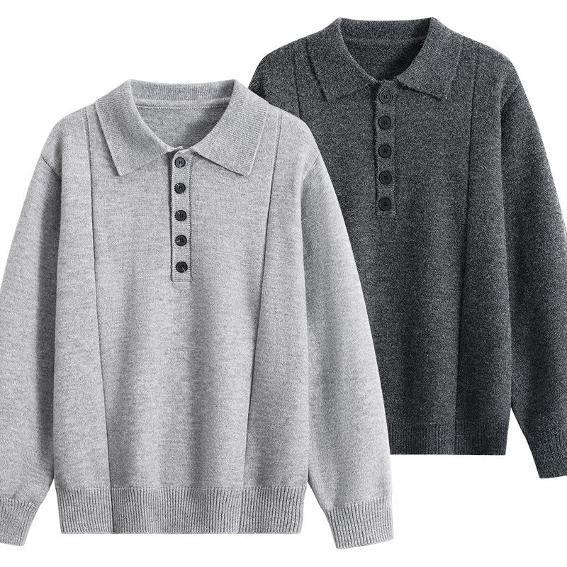 Damen Lockerer Feinstrick-Polo mit Halbknopf-Leiste und gerippten Bündchen Nord Taschen