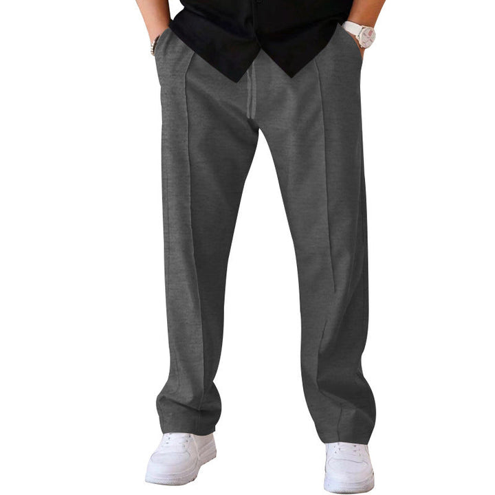 Herren elegante Freizeithose mit geradem Schnitt und klassischen Falten