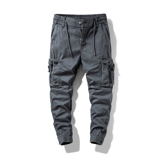 Herren Multifunktionale Cargo-Jogginghose mit Tunnelzugbund, Reißverschluss‑Taschen und verstellbaren Knöchelbündchen Nord Taschen
