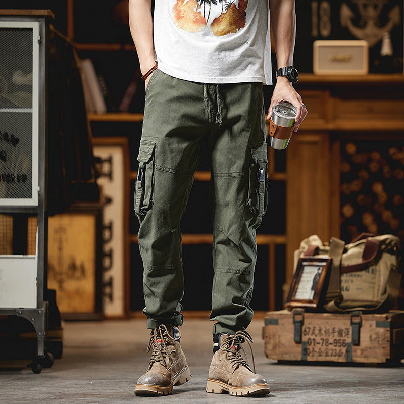 Herren Taktische Utility-Cargo-Hose mit verstärkten Kniepatches, Multifunktionstaschen und Kordelbund Nord Taschen