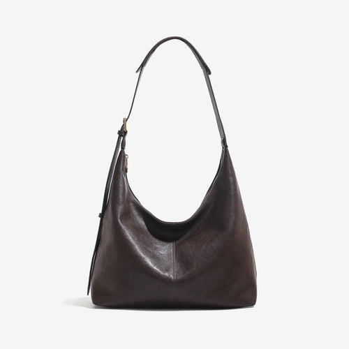 Damen Hobo-Tasche aus edlem Leder mit verstellbarem Schulterriemen Nord Taschen