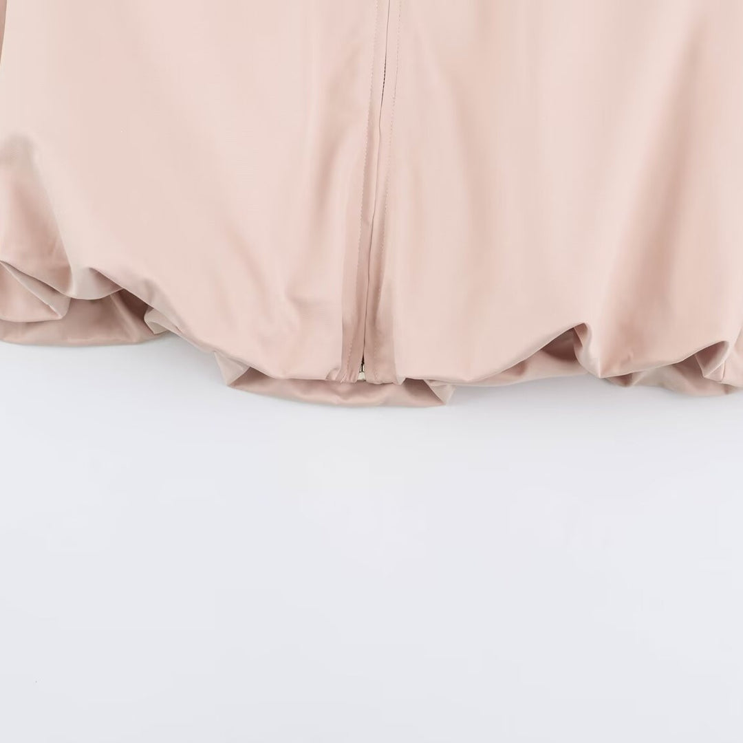 Damen Oversize-Trainingsjacke mit hohem Stehkragen, Raglanärmeln und verdecktem Reißverschluss Nord Taschen
