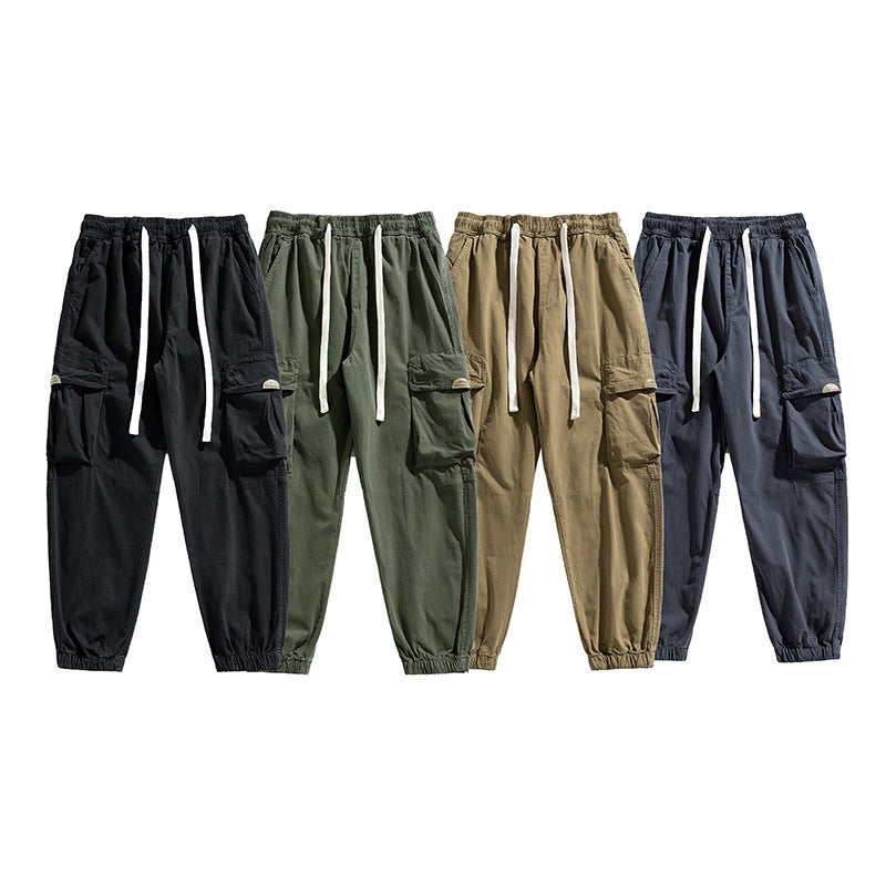 Herren Cargo-Jogger im Military-Style aus Baumwoll-Twill mit Tunnelzugbund und Mehrfachklappentaschen Nord Taschen
