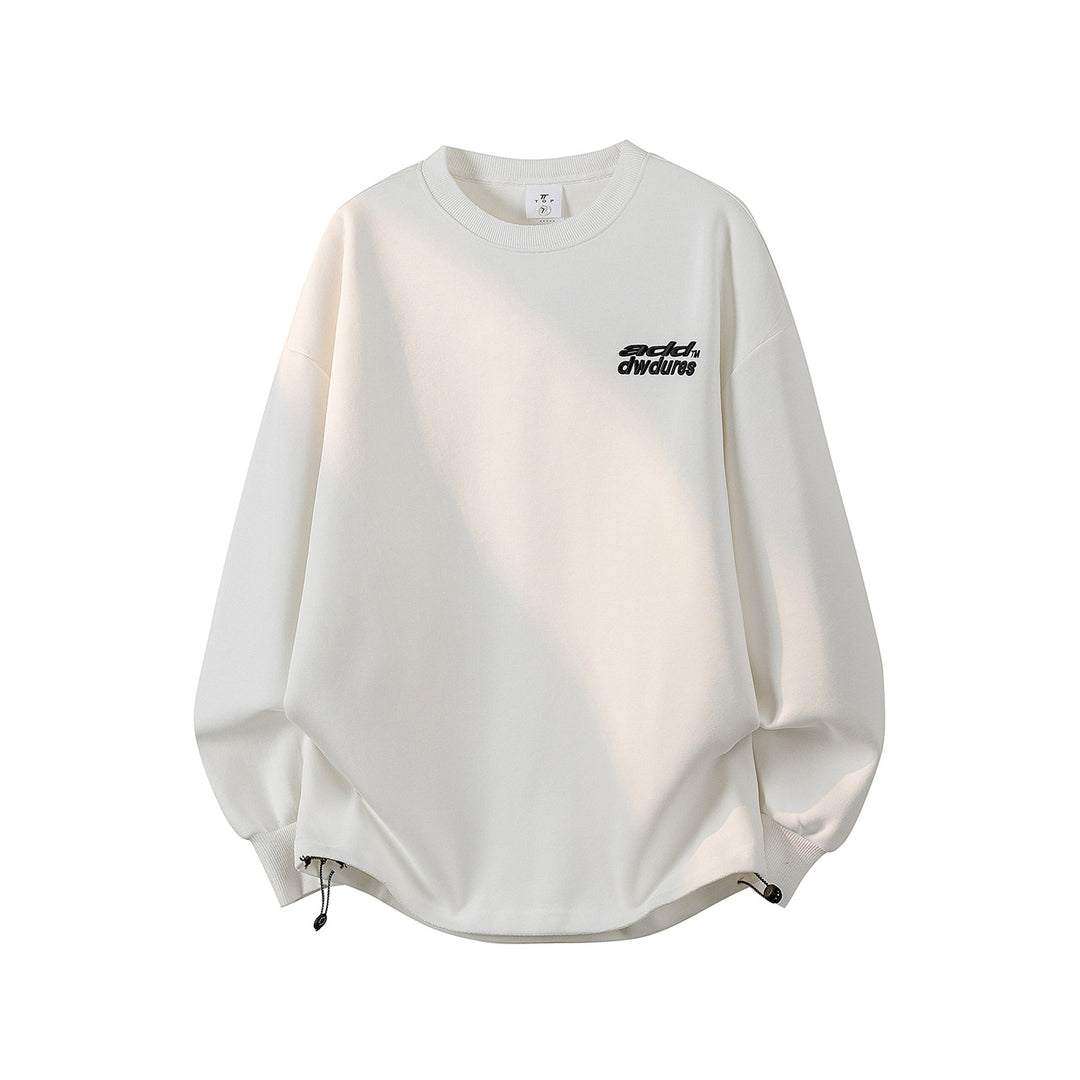 Damen Oversize-Sweatshirt mit gesticktem Schriftzug, abgerundetem Saum & überschnittener Schulter Nord Taschen