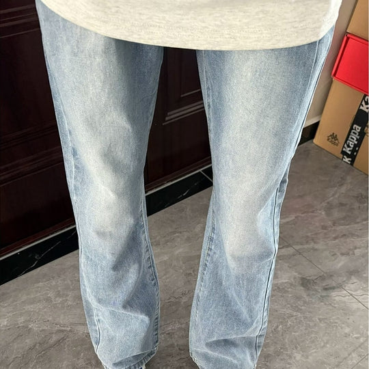 Damen Weitgeschnittene Denim-Jeans Nord Taschen