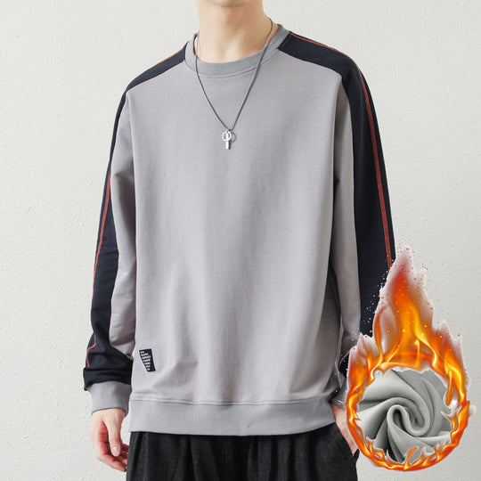 Herren Oversize-Sweatshirt mit kontrastierenden Ärmeln, Flachnaht-Details und Rippbündchen Nord Taschen