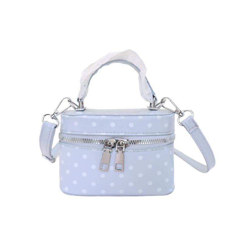 Damen Polka Dot Handtasche mit abnehmbaren Schulterriemen Nord Taschen