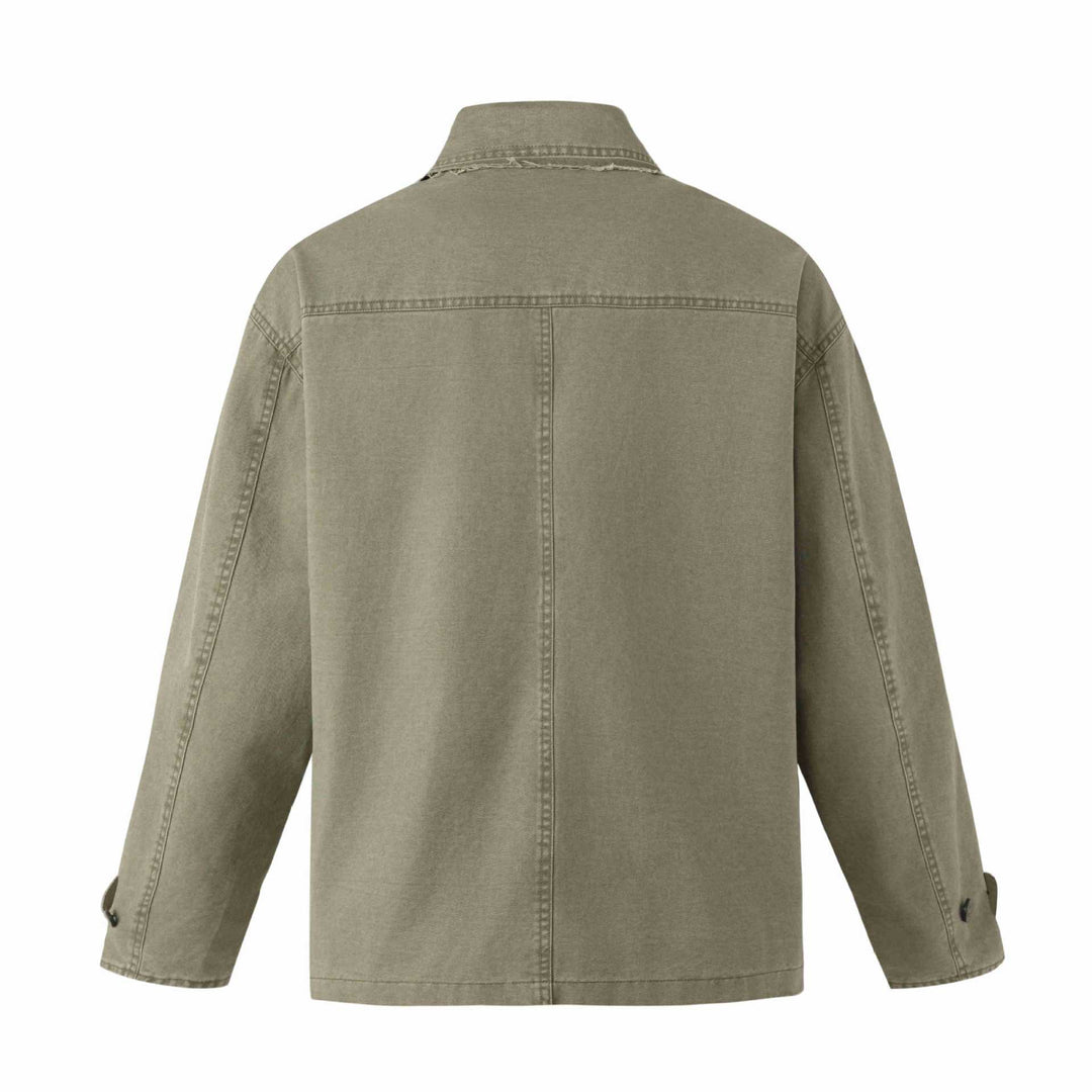 Unisex Robuste Canvas-Workwear‑Blouson mit doppelter Knopfreihe, aufgesetzten Fronttaschen und verstärkten Ärmeln Nord Taschen