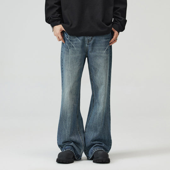 Herren Extraweite Vintage-Baggy-Jeans mit tiefem Schritt und weitem Saum Nord Taschen