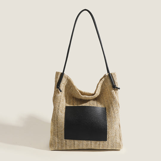 Damen Hobo-Tasche aus hochwertigem Gewebe mit schickem Lederakzent Nord Taschen