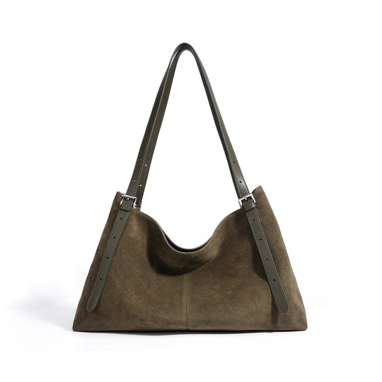 Damen Umhängetasche aus weichem Wildleder mit eleganten Akzenten Nord Taschen