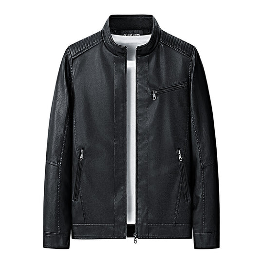 Herren modische Lederjacke mit Steppdetails Nord Taschen