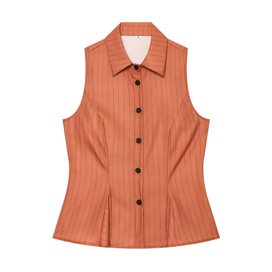 Damen Weite Nadelstreifen‑Hose mit hoher Taille und geradem Bein Nord Taschen