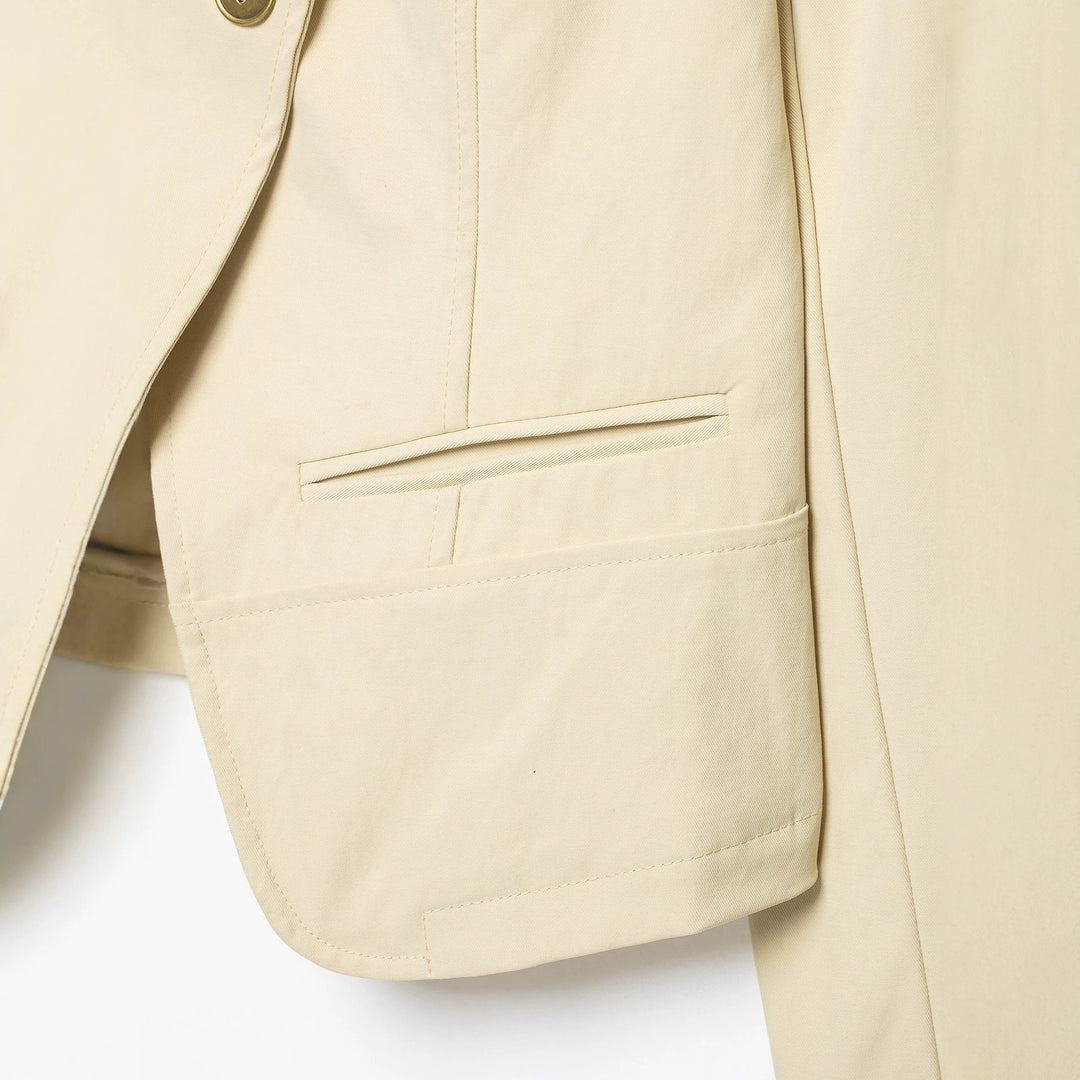 Damen Kurzblazer mit asymmetrischer Knopfleiste und hohem Stehkragen Nord Taschen