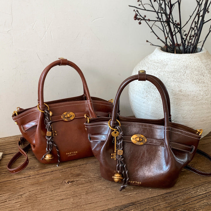 Damen Handtasche mit luxuriösem Leder und modischem Anhänger Nord Taschen