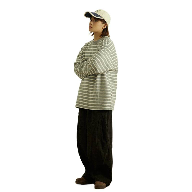 Herren Weite Baggy-Cargo-Hose mit Faltendetails und elastischem Bund Nord Taschen