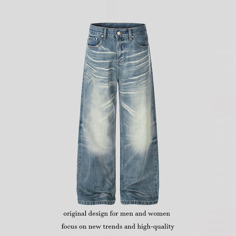 Damen weite High‑Waist Culotte-Jeans mit Used-Effekt Nord Taschen