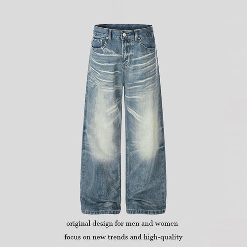 Damen weite High‑Waist Culotte-Jeans mit Used-Effekt Nord Taschen