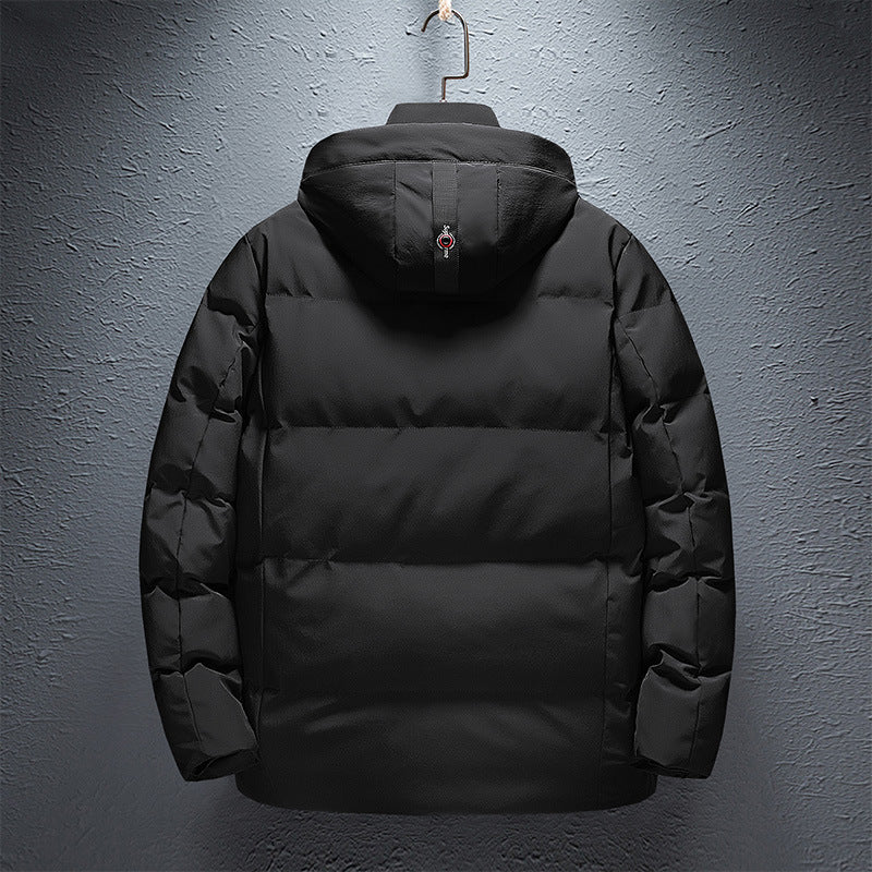 Herren Wattierte Kurzparka mit Kapuze, wasserabweisender Oberfläche und Utility-Taschen Nord Taschen