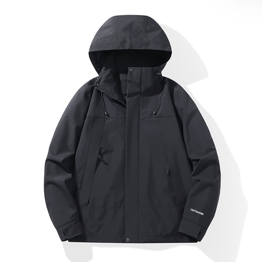 Herren Wetterfester Shell-Parka mit verstellbarer Kapuze und verdeckten Reißverschlüssen Nord Taschen