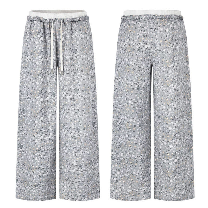Damen Palazzo‑Glitzerhose mit elastischem Bund und Kordelzug Nord Taschen